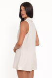Lavina Collared Romper Cream