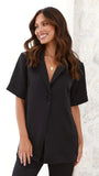 Imogen Button Shirt Black