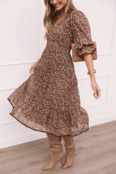 Simone Midi Dress Camel