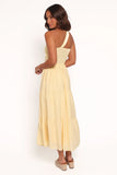 Vinny One Shoulder Maxi Dress Yellow
