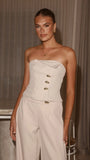 Payton Strapless Top Beige