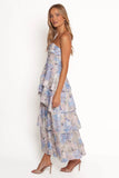 Admira Strapless Maxi Dress Blue Floral