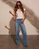 Lauren Super Stretch High Rise Wide Leg Jeans