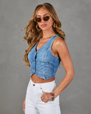 Classic Legacy Cropped Denim Vest