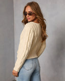 Icy Moon Textured Knit Cardigan