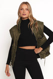 Haven Zip Front Puff Vest Olive