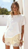 Makoa Lace Shorts Yellow