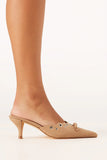 Elio Heels Camel Suede