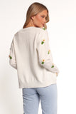 Jazzie Ditsy Flower Cardigan White