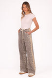 Fletcher Denim Racer Pants Leopard