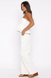 Kiara Mid Rise Barrel Leg Jeans Off White