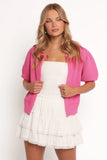 Greer Quarter Sleeve Cardigan Hot Pink