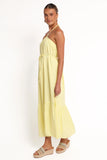 View Halterneck Maxi Dress Lemon
