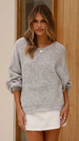 Isabella Knit Sweater Grey