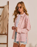 Arinah Striped Button Down Top
