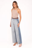 Yuri Wide Leg Jeans Two Tone Blue