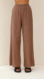 Sharni Strapless Pleat Top and Pants Set Chocolate