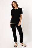 Henrie Knit Set Black Beige