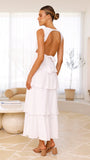 Anastasia Backless Maxi Dress White