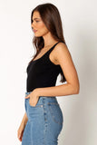 Vicki Rib Tank Black