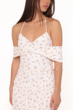 Mayven Maxi Dress White Ditsy