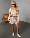 Afternoon Bliss Drawstring Waist Tie Romper