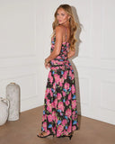 Feona Ruched Floral Maxi Dress