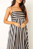 Brea Maxi Dress Black Stripe