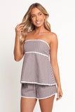 Kyle Two Piece Set Chocolate Gingham
