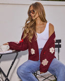 Fallen Daisy Oversized Knit Cardigan