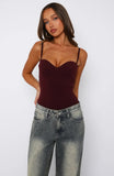 Stuck To You Bodysuit Wine