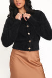 Jintie Vintage Button Cardigan Black
