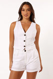 Hale Linen Shorts White