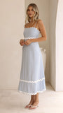 Seraphina Midi Dress Blue White