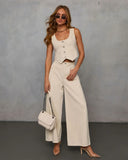 Marcie Denim Button Down Vest Top