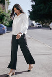 Clark Crepe Wide Leg Pant Black