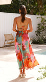 Rahima Maxi Dress Orange Floral
