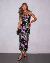 Sugar Veil Botanica Sequin Maxi Dress