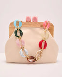 Maurena Acrylic Top Handle Pouch Clutch