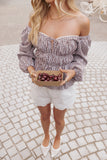 Saphia Top Brown Gingham
