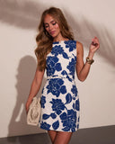 Harbor Bloom Belted Floral Mini Dress