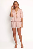 Zarie Scalloped Short Set Light Pink