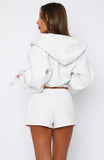 Cant Miss It Lounge Shorts Grey Marle Rose Gold