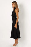 Anabelle Halter Neck Midi Dress Black