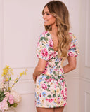 Sunveil Garden Smocked Puff Sleeve Top