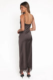 Jeneva Lace Midi Dress Brown
