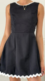 Aceline Mini Dress Black White
