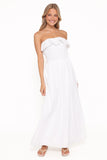 Gilbert Strapless Maxi Dress White