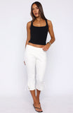 Day Dreamer Capri Pants Off White