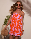 Taylen Strapless Abstract Romper